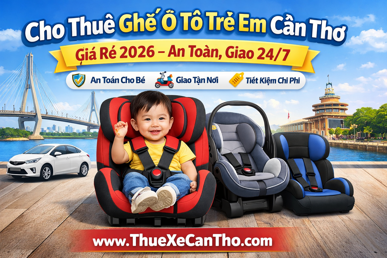 Thuê Ghế Ô Tô Trẻ Em Cần Thơ