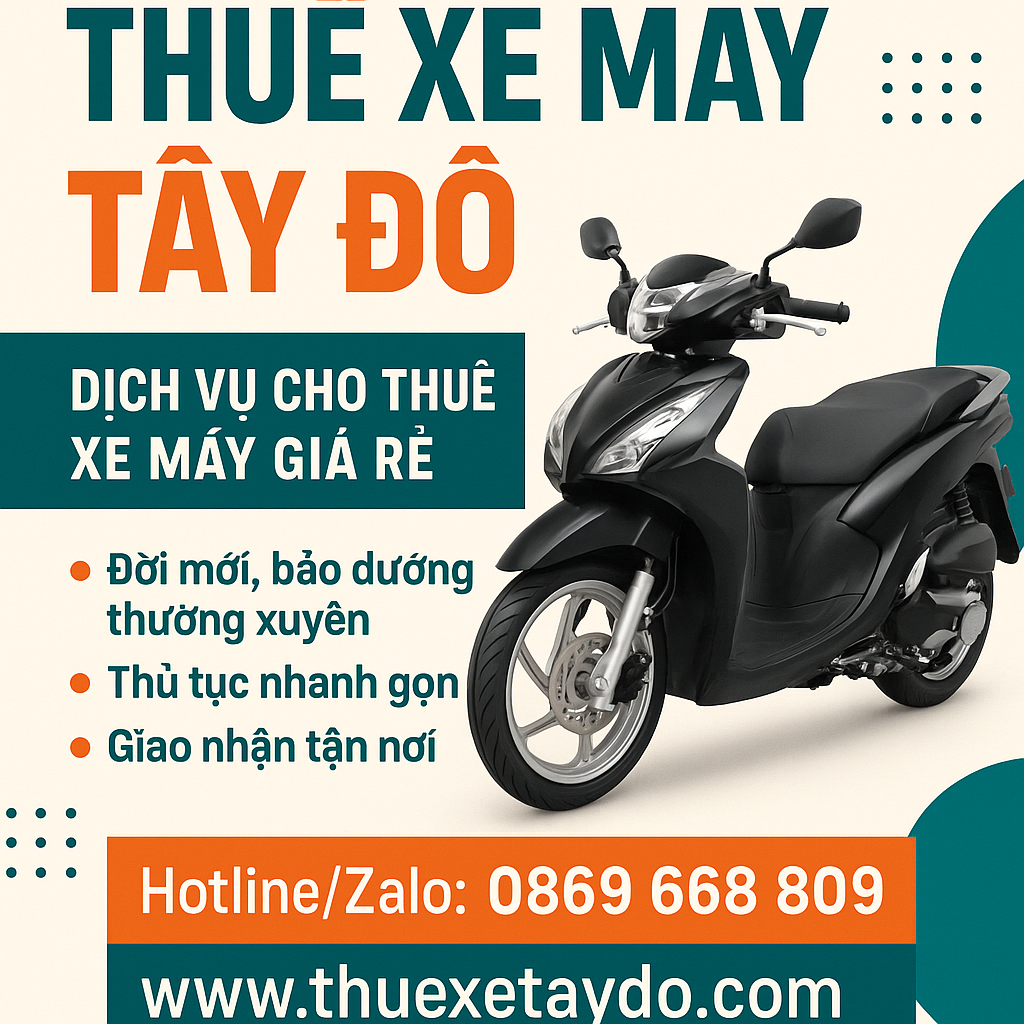 thuê xe máy tây đô