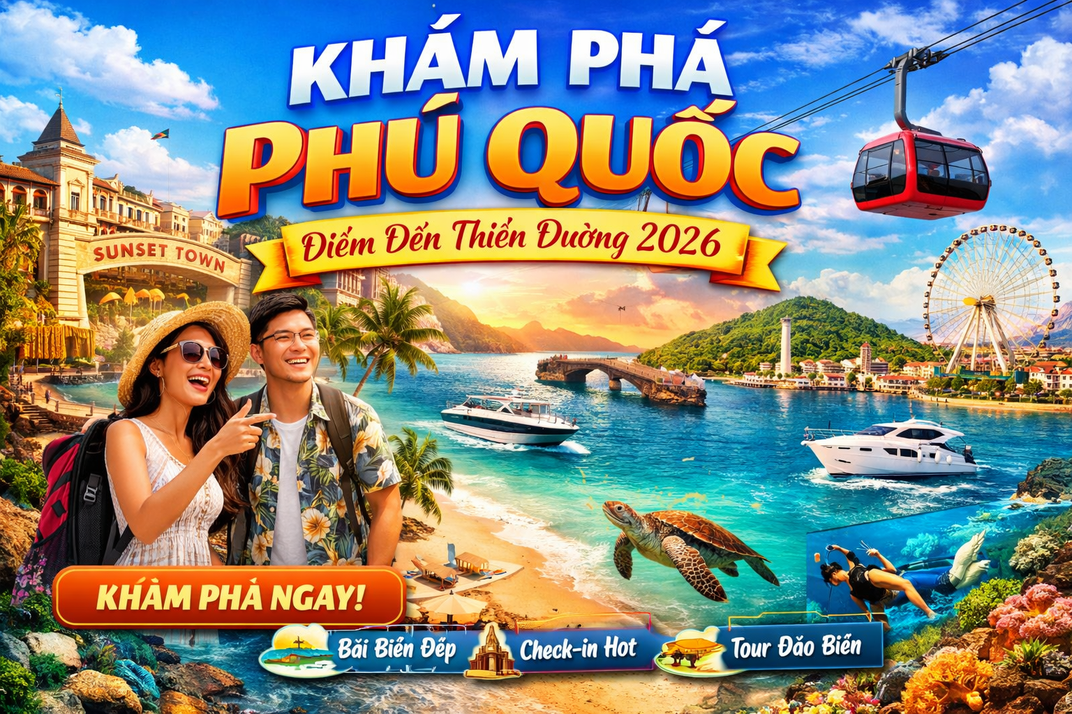 Top Điểm Du Lịch Mới Nổi Phú Quốc 2025 Thu Hút Giới Trẻ